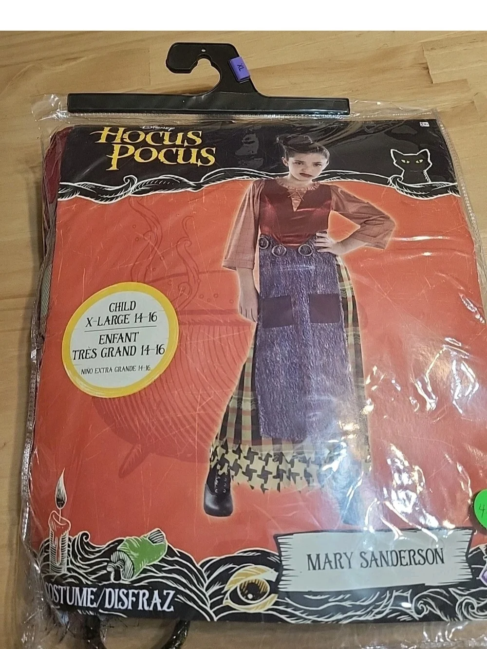 Girls Mary Sanderson Halloween Costume - Disney Hocus Pocus Size XL 14-16 #4010